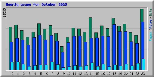 Hourly usage for October 2025