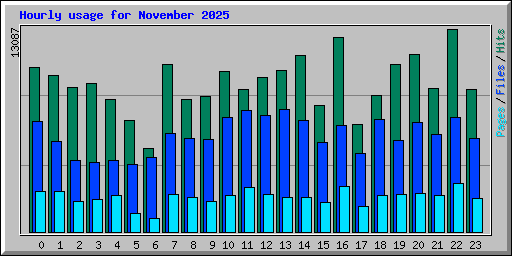 Hourly usage for November 2025
