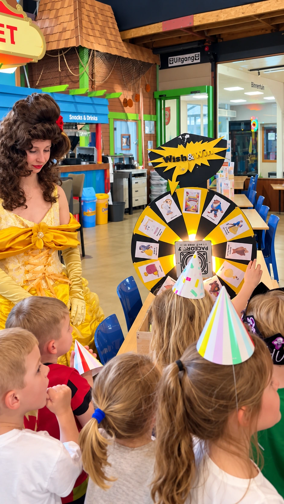 Kinderen ontdekken hun attentie aan Belle’s prijzenrad